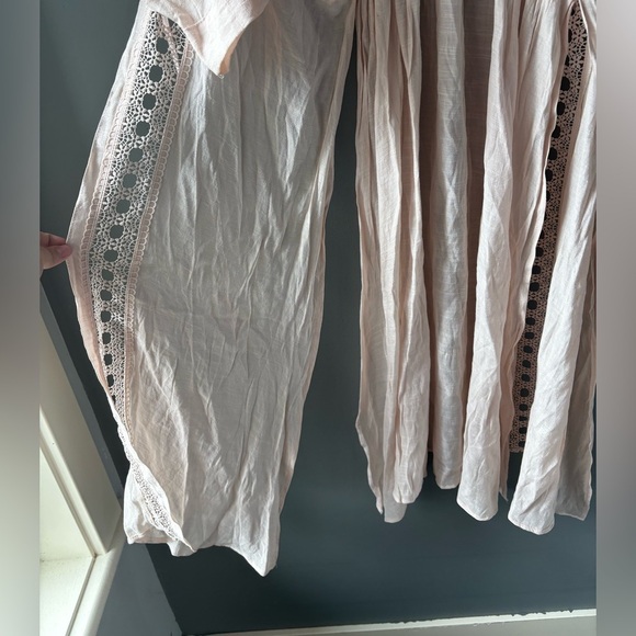 Love tree size S/M Womens Crochet Sheer Linen Cover Up Maxi Kimono - Picture 9 of 9